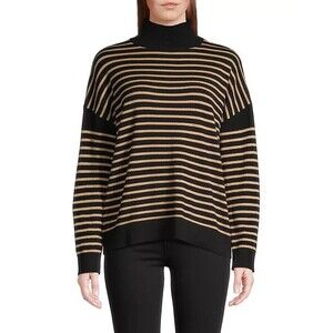 Majestic Filatures womens Mock Turtleneck Sweater sz 4 (Large-XL US) Cotton $275